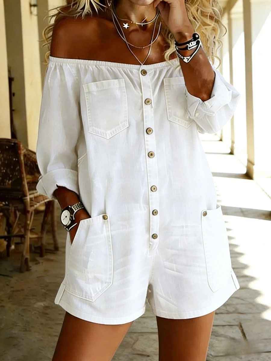 Women's Off-Shoulder Casual Jumpsuits