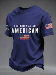 Men's I Identify As An American Casual Patriot Tee gracestitchs