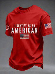 Men's I Identify As An American Casual Patriot Tee gracestitchs