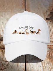 Unisex Love Not Labs Save The Beagles Print Hat gracestitchs