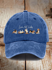 Unisex Love Not Labs Save The Beagles Print Hat gracestitchs