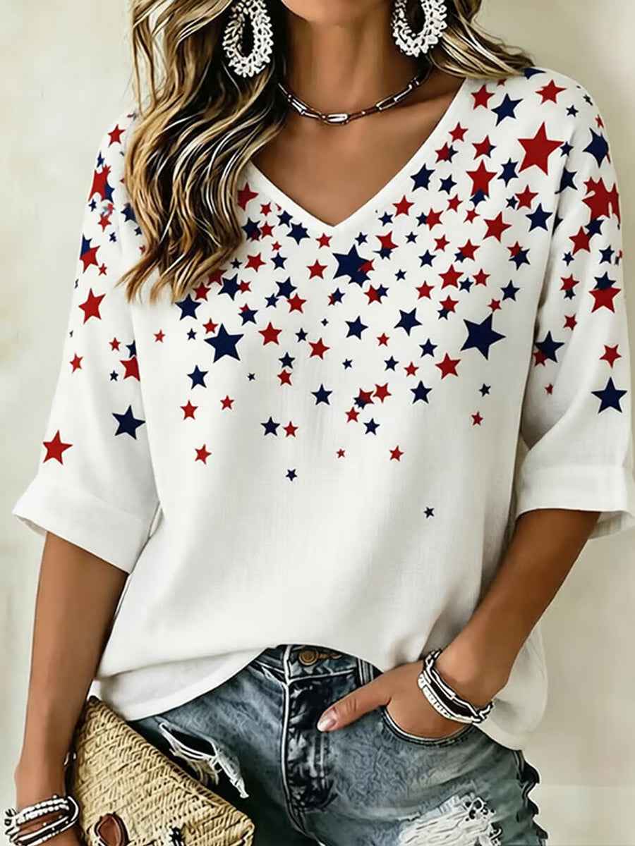 Women's Independence Day Print Top