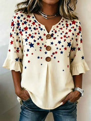 Women's Independence Day Print Top