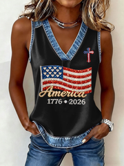 Women's America 1776-2026 Vest gracestitchs