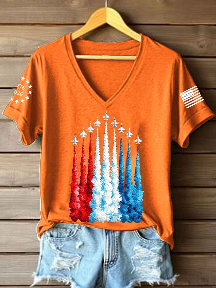 Women's America 1776-2026 V-Neck T-Shirt