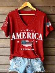 Women's America 1776-2026 V-Neck T-Shirt