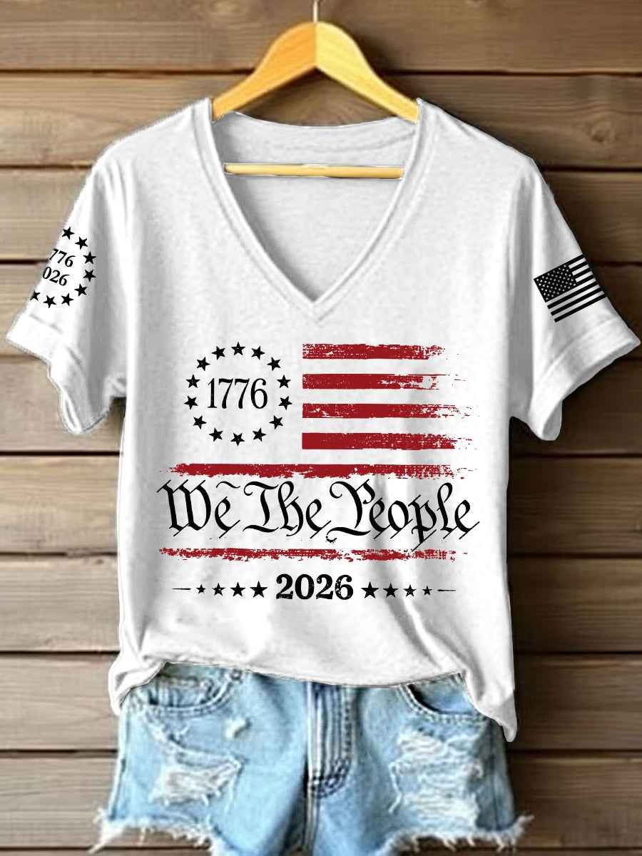 Women's America 1776-2026 V-Neck T-Shirt