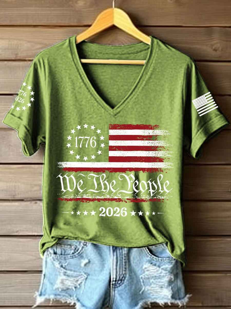 Women's America 1776-2026 V-Neck T-Shirt