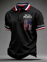 Men's Independence Day We The People Print Polo
