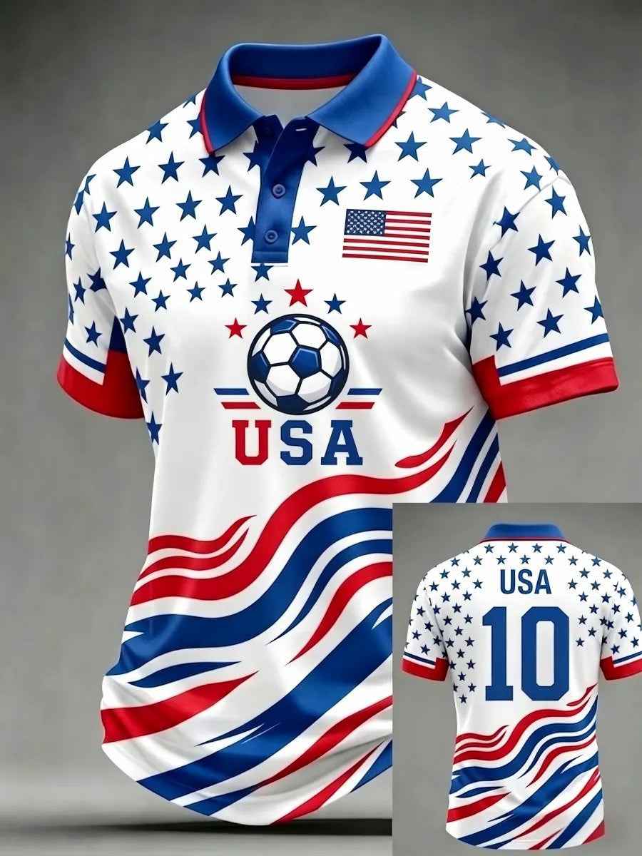 Men's USA Football Printed Shirt