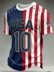 Men's USA Football Printed T-shirt