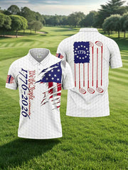 Men's Independence Day We The People 1776-2026 Print Polo