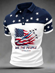 Men's Independence Day We The People Print Polo