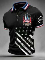 Men's United States of America Independence Day Print Polo