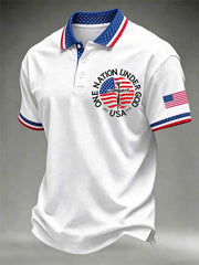 Men's Independence Day One Nation Under God Print Polo