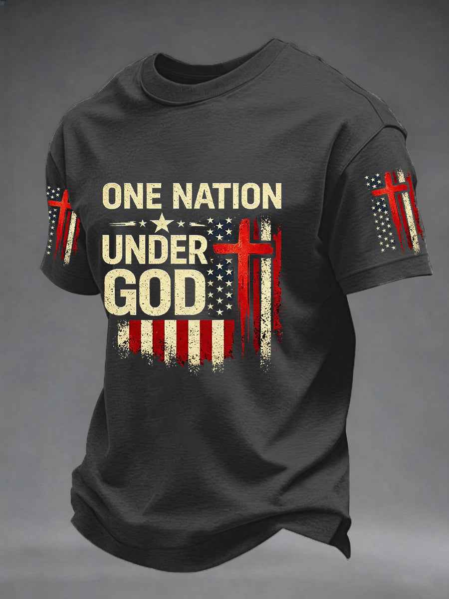 Men's Independence Day One Nation Under God Print Tee