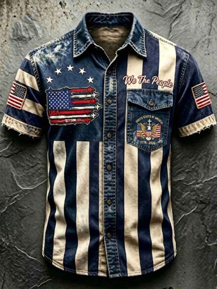 Men'S 250Th Anniversary National Faith Print Shirt