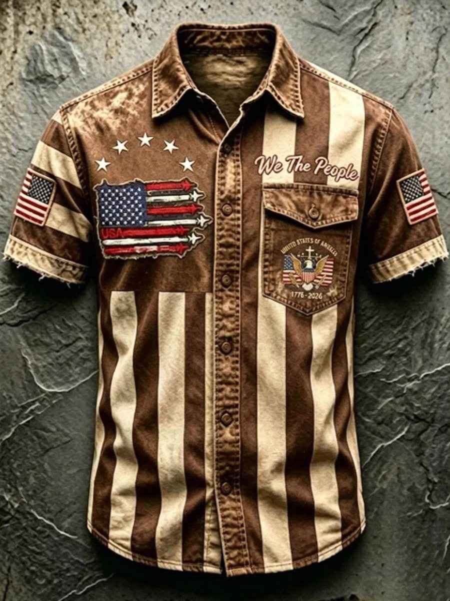 Men'S 250Th Anniversary National Faith Print Shirt