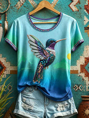 Women's Native Hummingbird Art T-Shirts
