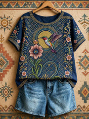 Women's Native Hummingbird Art Tops