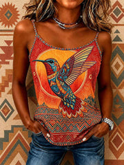 Women's Native Hummingbird Art Camisole Tops