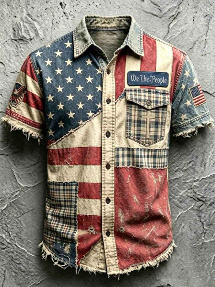 Men's 250Th Anniversary National Faith Print Shirt