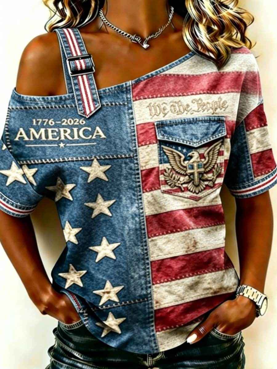 Women's 250Th Anniversary National Faith Print Shirt