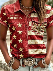 Women's 250Th Anniversary National Faith Print Shirt