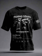 Men's Funny 4th of July Print T-shirt