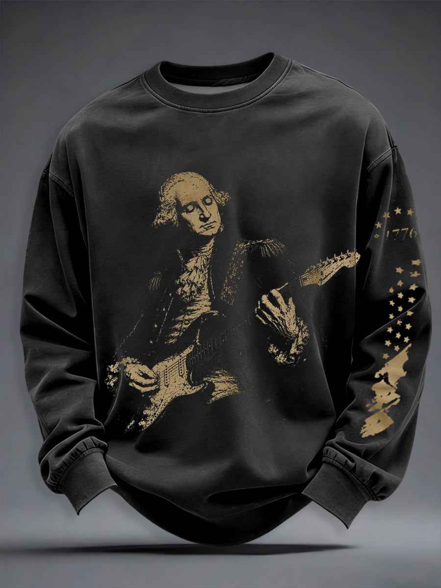 Men's Funny Founding Father Crew Neck Sweatshirt