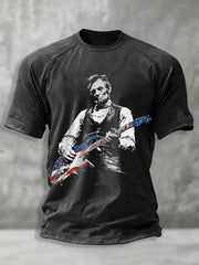 Men's Funny 4th of July Print T-shirt