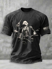 Men's Funny Founding Father Print T-shirt