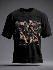 Men's Funny 4th of July Print T-shirt