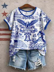 Women's America 1776-2026 Cotton Linen Shirt