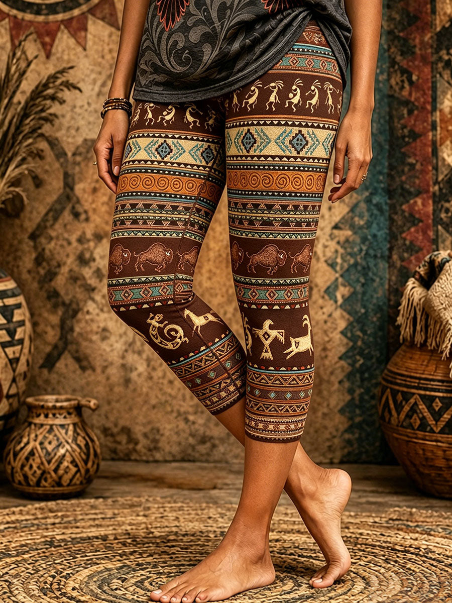 Women's Native Geometric Art Leggings gracestitchs