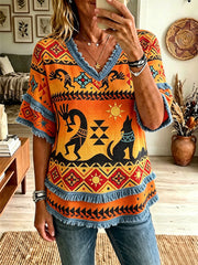 Women's Indigenous Art Tops gracestitchs