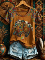 Women's Native Bear Art T-Shirts gracestitchs
