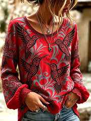 Women's Native Hummingbird Art Tops gracestitchs