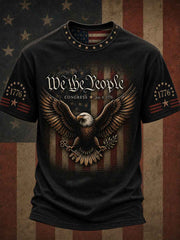Men's Independence Day Flag Eagle 1776 Art Short Sleeve T-shirt