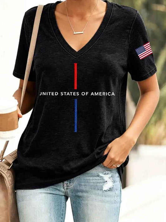 Women's USA Cross Short Sleeves T-shirt