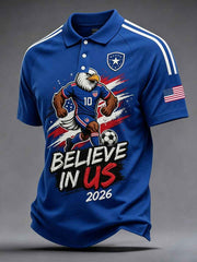 Men's Gift For Soccer Fans Print Casual Polo
