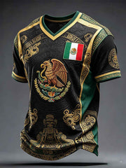 Men's Mexico Art Football Lover Printed T-shirt