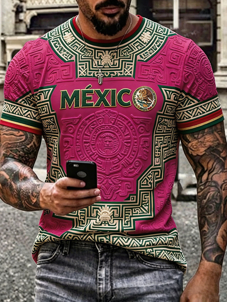 Men's Mexico Proud Art Printed T-shirt gracestitchs