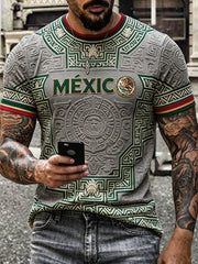 Men's Mexico Proud Art Printed T-shirt gracestitchs