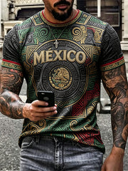 Men's Mexico Football Lover Printed T-shirt gracestitchs