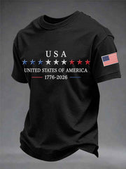 Men's Independence Day Graphic Casual Patriotic Tee