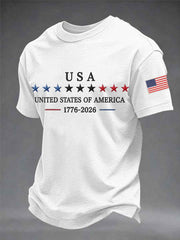 Men's Independence Day Graphic Casual Patriotic Tee