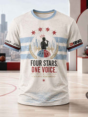 Men's Chicago King Basketball Lover Printed T-shirt