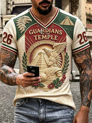Men's Mexico Football Lover Art Printed T-shirt