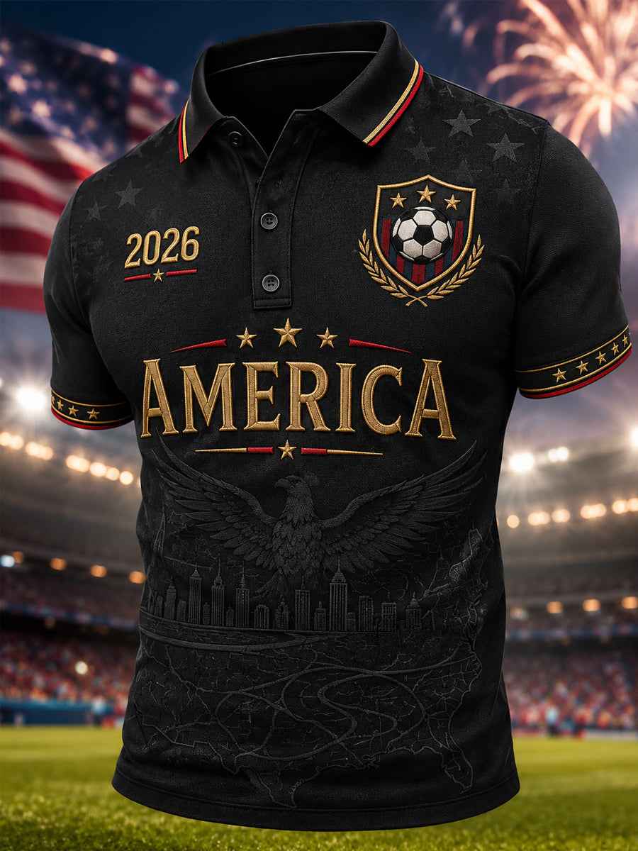 Men's Gift For Soccer Fans Print Casual Polo
